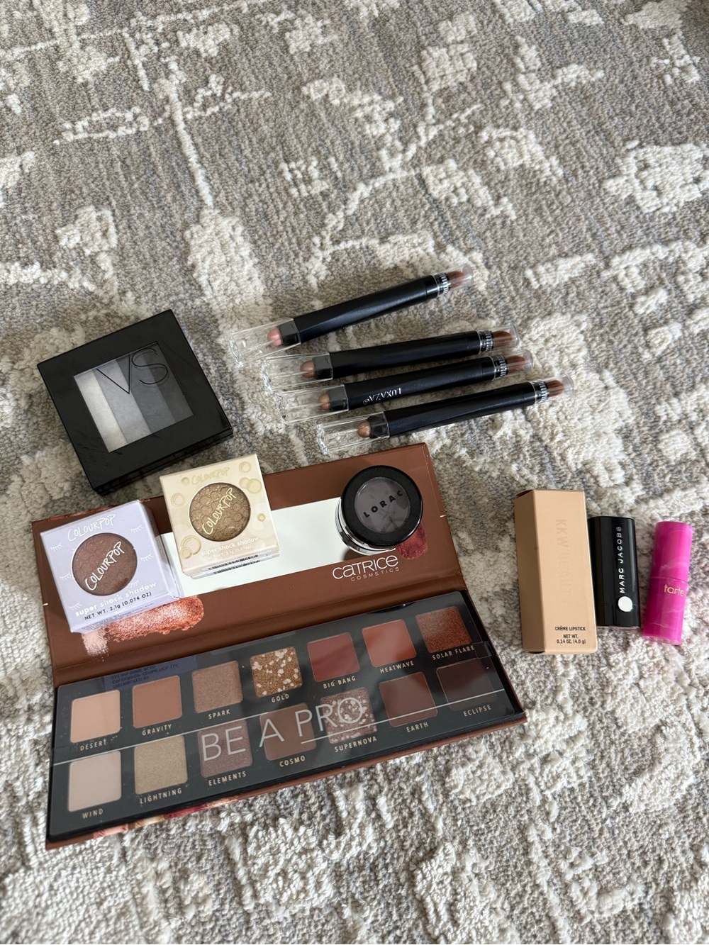 ColourPop, Catrice, Lorac, Marc Jacobs, Tarte, KKW Beauty makeup bundle